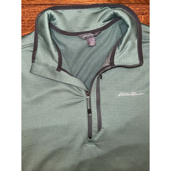 Eddie Bauer Men’s Half Zip Activator Grid Fleece Pullover- Storm S NWT - Picture 4 of 8